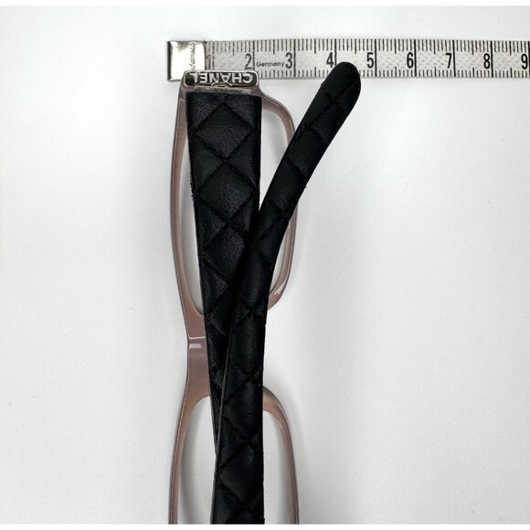 Chanel Reading Glasses Quilted Black Leather Frames Stitched W Case - Picture 12 of 12
